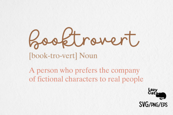 Book SVG PNG Booktrovert Review