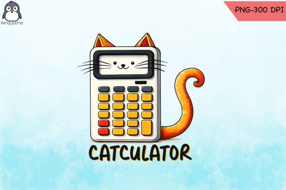 Cat-culator Funny Kitty Calculator PNG