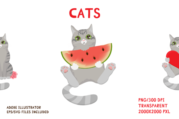Cat Illustrations for Embroidery Projects