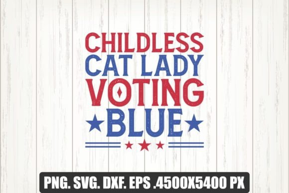 Childless Cat Lady Voting Blue Embroidery Design Review