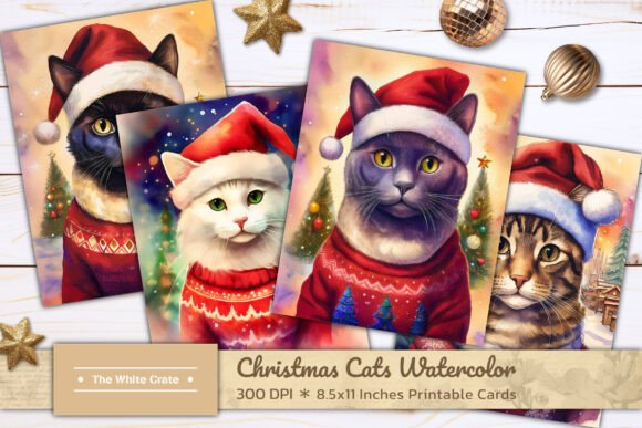 Christmas Cat Santa Printable Cards Review