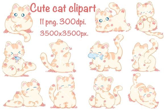 Cute Cat Clipart Review for Embroidery Projects