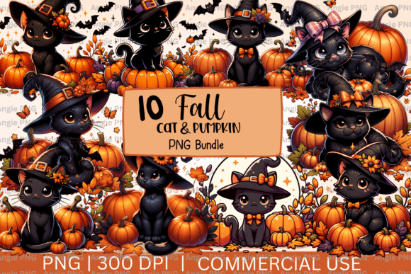 Fall Halloween Cat PNG Clipart Bundle Review