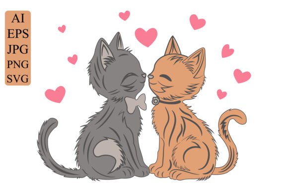 Valentine Couple Love Cat Silhouette Art Review