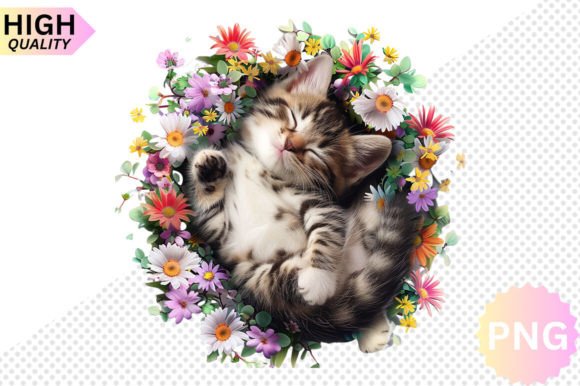Watercolor Sleepy Floral Cat Embroidery Review