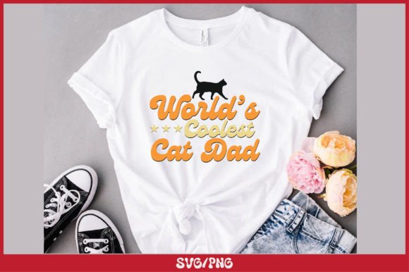 World’s Coolest Cat Dad T Shirt Design Review