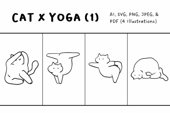 Yoga Cat Illustrations Set 1 Review
